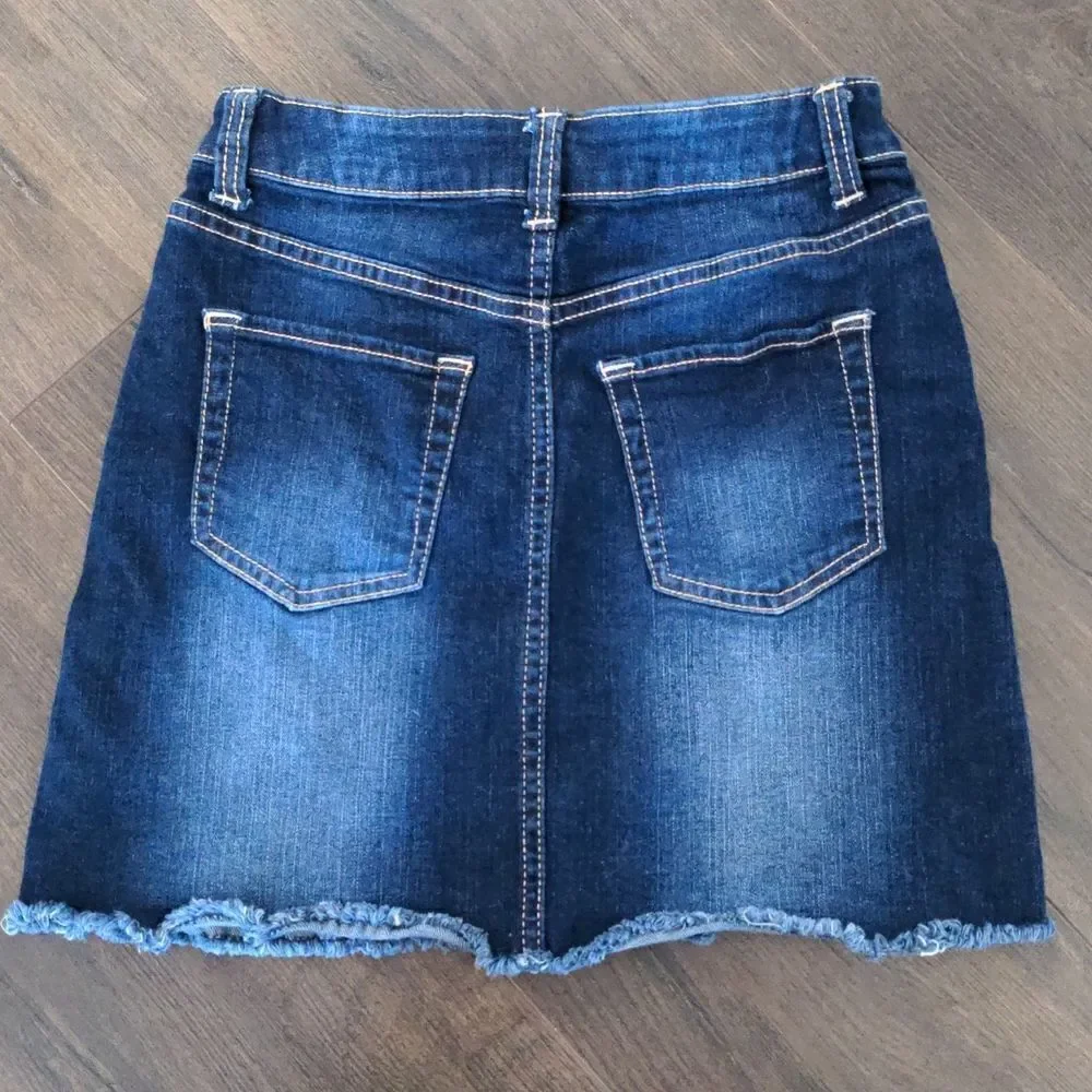 NoBo No Boundaries Denim‎ Skirt with Red Stripes size 5